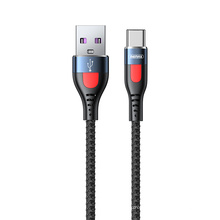 Remax RC-188a 5A Aluminum Alloy Fast Charging Braided type c Data Cable anti-pull anti-swing anti-bending USB cable
